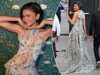 Zendaya fluttua nel Jimmy Kimmel Stay in un abito trasparente con scollo all’americana tra le voci sul matrimonio