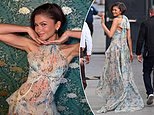 Zendaya fluttua nel Jimmy Kimmel Stay in un abito trasparente con scollo all’americana tra le voci sul matrimonio