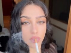 La figlia di Madonna, Lourdes Leon, fuma una sigaretta mentre indossa un abito trasparente nell’ultima mossa selvaggia