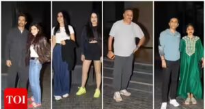 Proiezione di Dhurandhar 2: partecipano Arjun, Celina, Shilpa e Preity