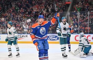 La raffica del terzo periodo porta gli Oilers a conquistare gli Sharks