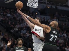 Jerami Grant colpisce la frizione 3 per sollevare i Blazers oltre i Timberwolves