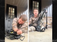 Il sospettato di omicidio di quattro amputati carica la balestra in un video sui social media