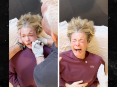LeAnn Rimes scoppia a singhiozzare dopo il rilascio della mascella, in video