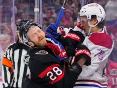 «Il est méchant»: Zachary Bolduc frappe tellement fort qu’il a abimé una épaule de Damon Severson