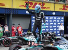 F1: Russell in pole, Stroll au storage