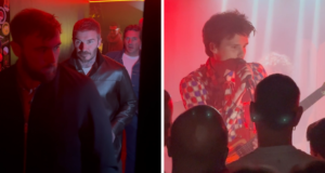 David Beckham sostiene Son Cruz al suo concerto rock a Parigi
