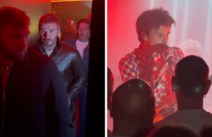 David Beckham sostiene Son Cruz al suo concerto rock a Parigi