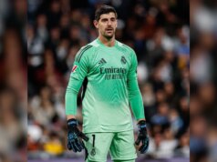 Il portiere del Actual Madrid Thibaut Courtois rischia di saltare i quarti di finale del Bayern Monaco