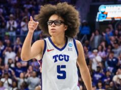 Olivia Miles, TCU fugge con OT e vince su Washington per raggiungere i 16 anni