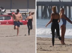 Livvy Dunne e Brooks Nader avvistati per la prima volta sul set del riavvio di “Baywatch”.