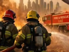 Emergenza advert Abu Dhabi: Scoppia un incendio nel cantiere di Al Mushrif, intervengono polizia e protezione civile