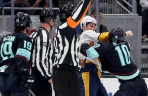 «Justin Barron! Donne-moi deux secondes! Tiens ma bière!»