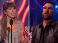 Taylor Swift grida al fidanzato Travis Kelce nel discorso degli iHeartRadio Music Awards