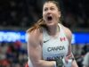La canadese Mitton vince l’argento nel tiro del peso femminile ai mondiali indoor