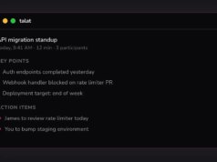 Gli appunti delle riunioni AI di Talat rimangono sul tuo laptop, non nel cloud