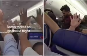 Guarda: il video mostra i passeggeri che alzano la mano mentre un uomo viene trascinato fuori dal volo Southwest dopo un allarme per la sicurezza