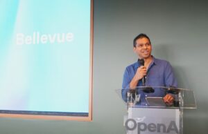 Podcast GeekWire presso OpenAI a Bellevue, con il CTO delle applicazioni Vijaye Raji