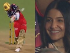 Guarda: No-Look Six di Virat Kohli contro il CSK, la reazione della moglie Anushka Sharma cube tutto