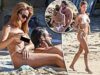 Dina Broadhurst, 50 anni, mette in mostra uno spettacolo molto volgare mentre va in topless in spiaggia e fa le valigie sul PDA con il suo nuovo fidanzato toyboy