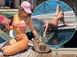 Ashley Roberts sfoggia la sua figura sbalorditiva in un succinto bikini rosa mentre posa per scatti sfrigolanti durante l’idilliaca vacanza alle Maldive