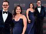 Tom Fletcher mostra il suo nuovo look soave mentre arriva agli Olivier Awards con la moglie Giovanna – dopo che il suo successo nel West Finish Paddington ha ottenuto 11 nomination