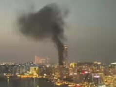 I detriti dell’intercettazione aerea hanno colpito un edificio nella Marina di Dubai