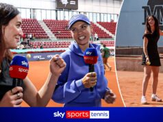 Boulter ringrazia Robson per il suo allenamento al servizio mancino!