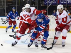 La tripletta di Gabe Perreault fa sì che i Rangers superino i Purple Wings