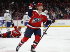 Logan Thompson (37 salvataggi) aiuta i Capitals a distruggere Sabres