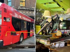 Tre persone ricoverate in ospedale dopo che un autobus urbano si è schiantato contro un famoso ristorante DC: funzionari