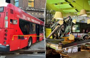 Tre persone ricoverate in ospedale dopo che un autobus urbano si è schiantato contro un famoso ristorante DC: funzionari