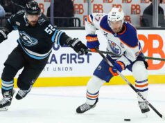 Gli Oilers perdono contro Mammoth nel thriller OT