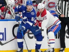 D’Astous di Lightning esce dopo il colpo di Anderson di Canadiens