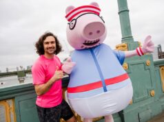 Joe Wicks cube che gli piacerebbe il cameo di Peppa Pig dopo essere diventato l’allenatore di Daddy Pig alla maratona di Londra