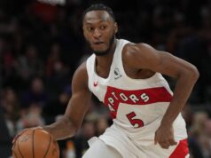 Immanuel Quickley dei Raptors ogni giorno con un lieve stiramento al tendine del ginocchio