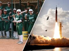 Il lancio di Artemis II ruba la scena alla partita di softball del faculty mentre i giocatori guardano il cielo stupiti
