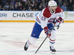 Il difensore dei Canadiens Noah Dobson si è infortunato bloccando il tiro