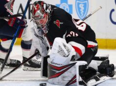 Colten Ellis ferma 37 tiri per la prima interruzione della carriera nella vittoria dei Sabres sui Blue Jackets