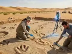 Una scoperta straordinaria in Arabia Saudita: impronte di 120.000 anni rivelano dove un tempo camminavano gli umani
