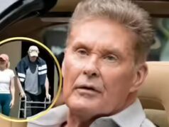 David Hasselhoff viene visto usare un deambulatore con sua moglie, Hayley Roberts