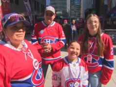 La Frenesia al centro città prima della prima partita della serie 2026 al domicilio del Canada contro il Lightning