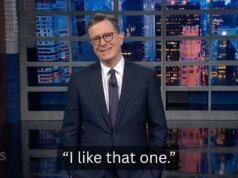 Stephen Colbert riassume allegramente i migliori segnali della protesta No Kings