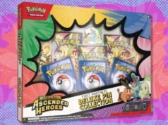 La collezione di spille Deluxe di Pokémon TCG Ascended Heroes First Companions è quasi al prezzo di mercato su TCGplayer