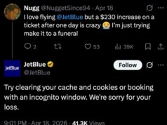 JetBlue denunciata per presunto aumento del prezzo dei biglietti sulla base dei dati personali