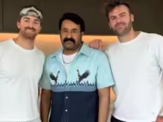 Mohanlal posa con il duo EDM The Chainsmokers