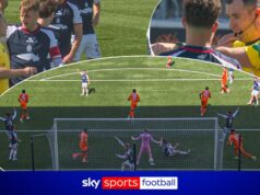 I Rampant Rangers tengono il caldo sugli Hearts dopo il thriller di nove gol a Falkirk