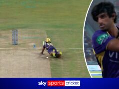 Decisione corretta? Il battitore IPL FURIOSO dopo aver ceduto ostruisce il campo!