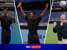 Bellingham mette in mostra le sue abilità nel tennis mentre Swiatek mette in mostra il talento di testa!