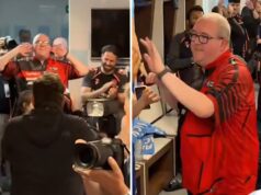 I festeggiamenti nello spogliatoio di Coventry si sono introdotti… di Stephen Bunting?!